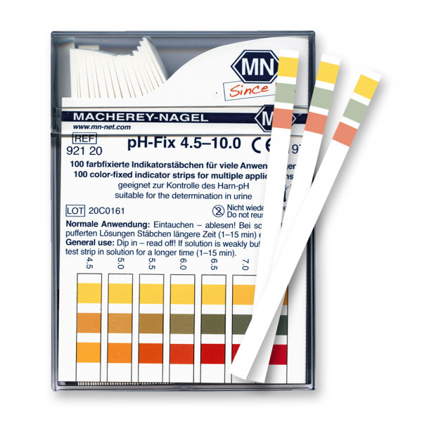 pH-Teststreifen, 100 St., pH-Fix 4,5-10 - in der Klarsichtbox